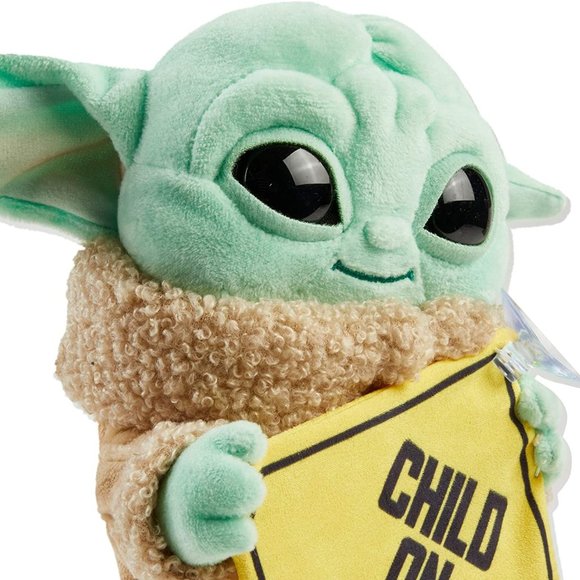 Star Wars The Mandalorian Grogu Baby Yoda The Child On Board Plush Hanging Sign - Picture 4 of 6